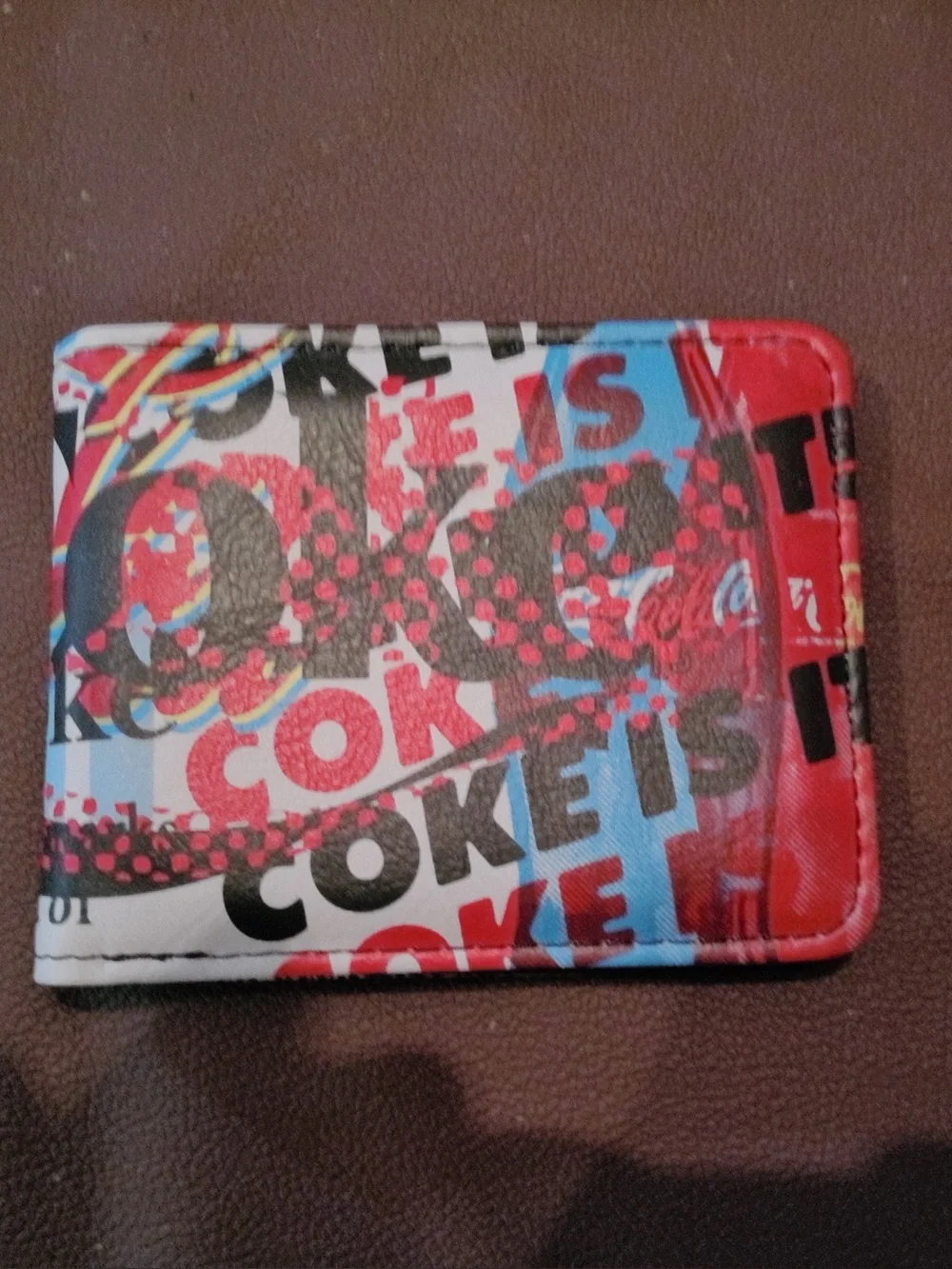 Coca Cola Graphic Red Black White Men's Wallet